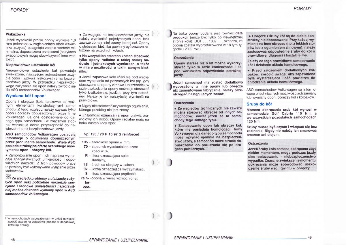 VW Polo IV 4 instrukcja / page 95