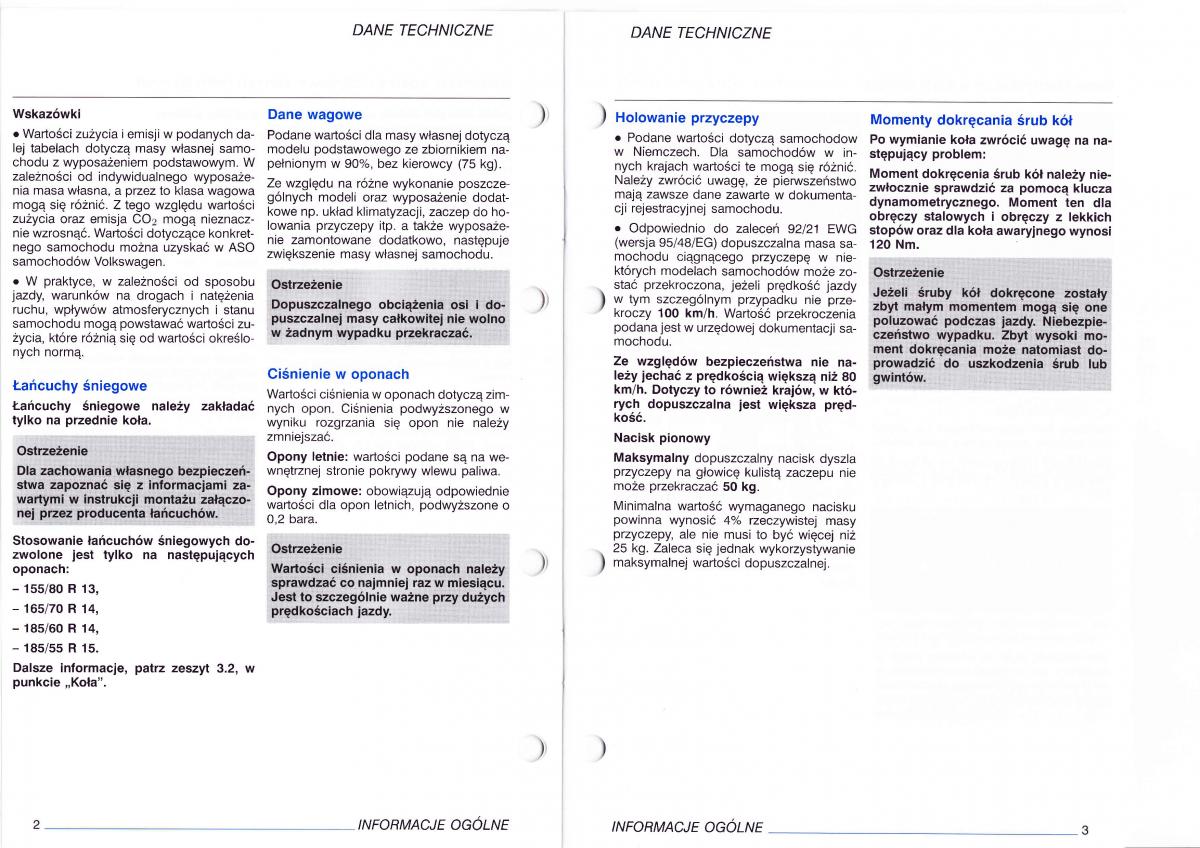 VW Polo IV 4 instrukcja obslugi / page 114