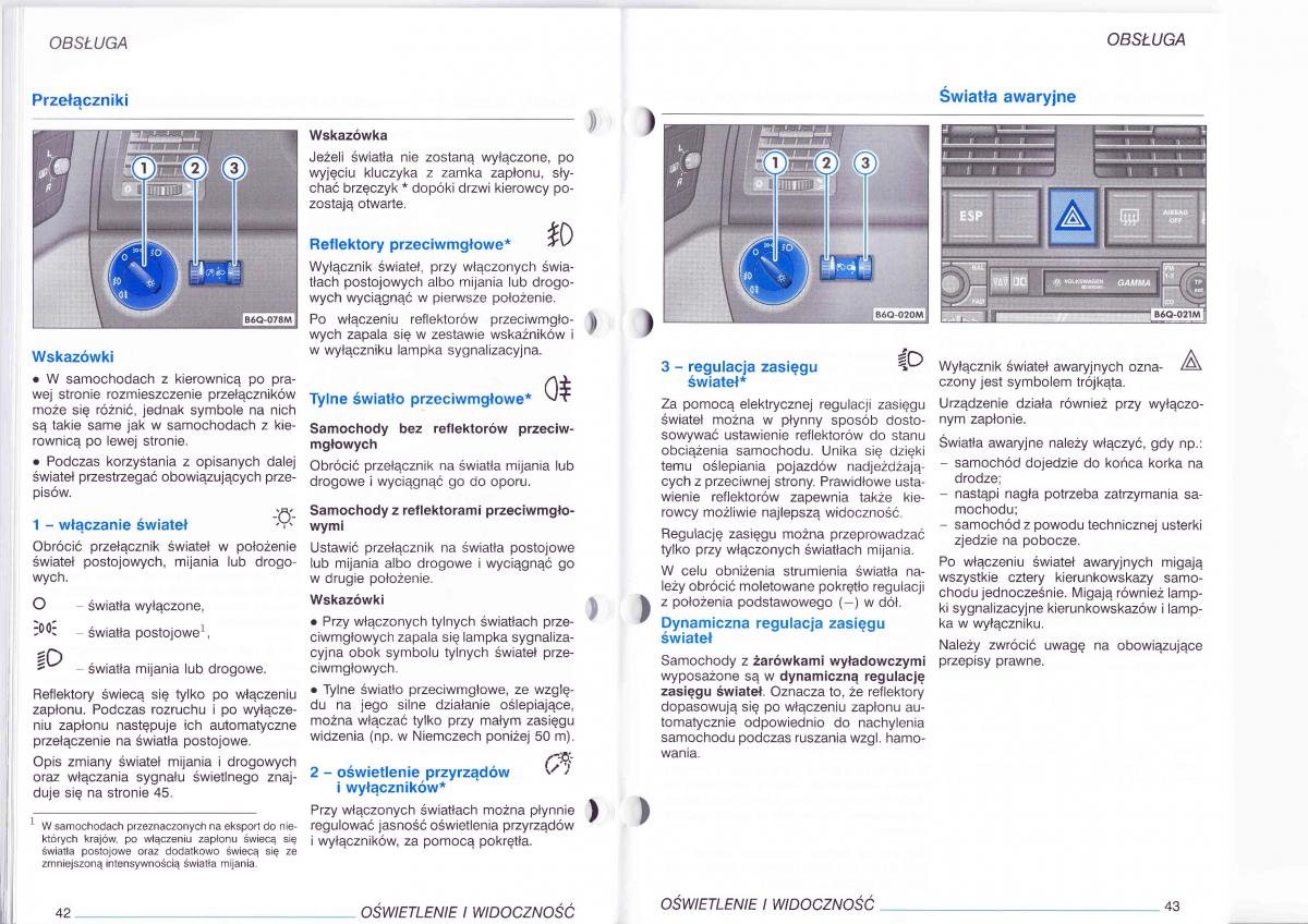 VW Polo IV 4 instrukcja / page 43