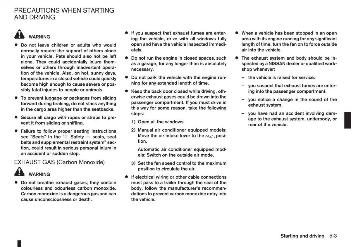 manual nissan note nissan note i 1 e11 owners manual / page 127