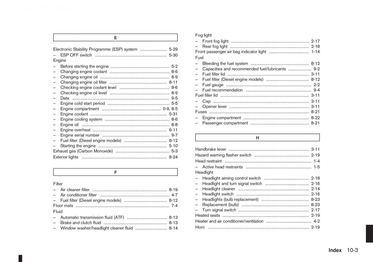 Nissan Note I 1 E11 owners manual / page 223