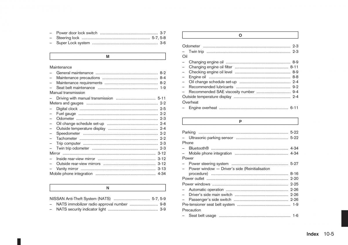 manual  Nissan Note I 1 E11 owners manual / page 225