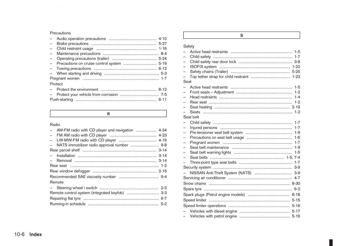 Nissan Note I 1 E11 owners manual / page 226