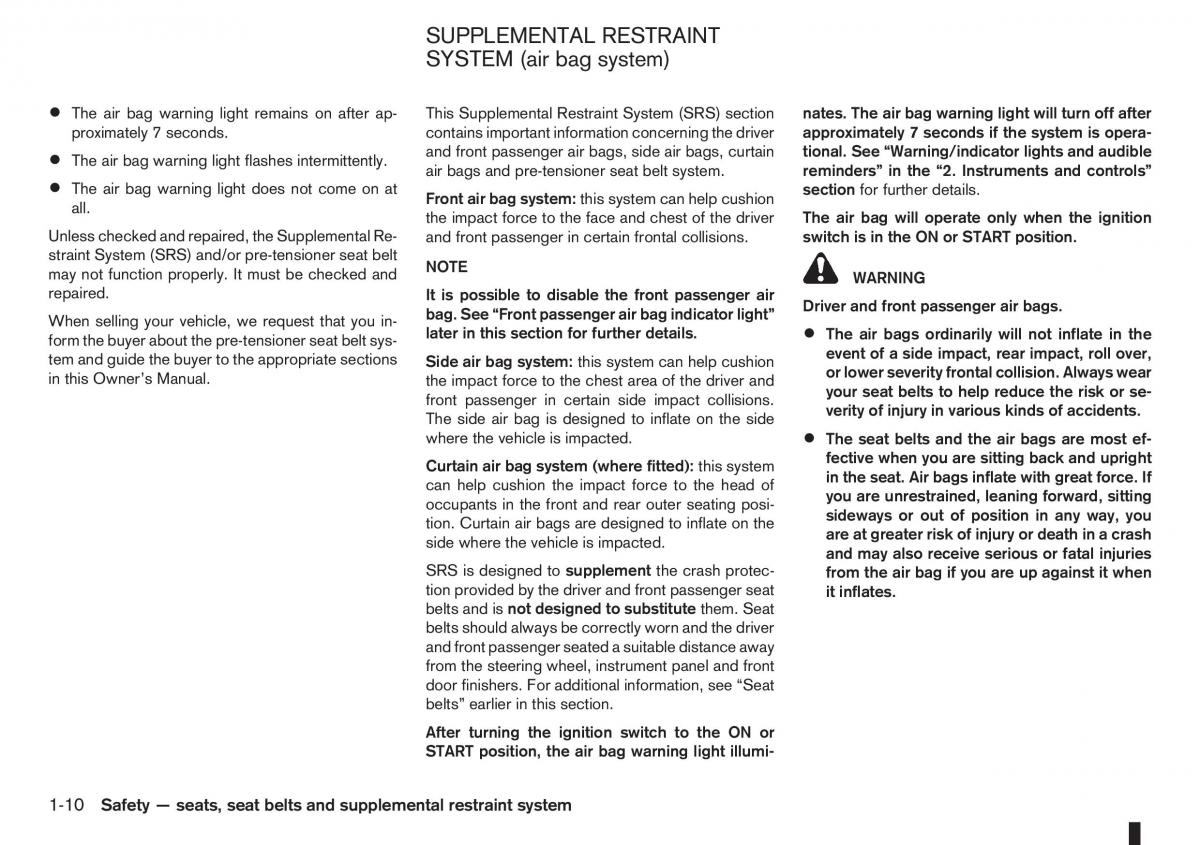 manual nissan note nissan note i 1 e11 owners manual / page 28