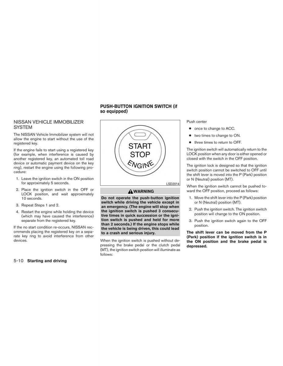 Nissan Note II 2 E12 owners manual / page 259