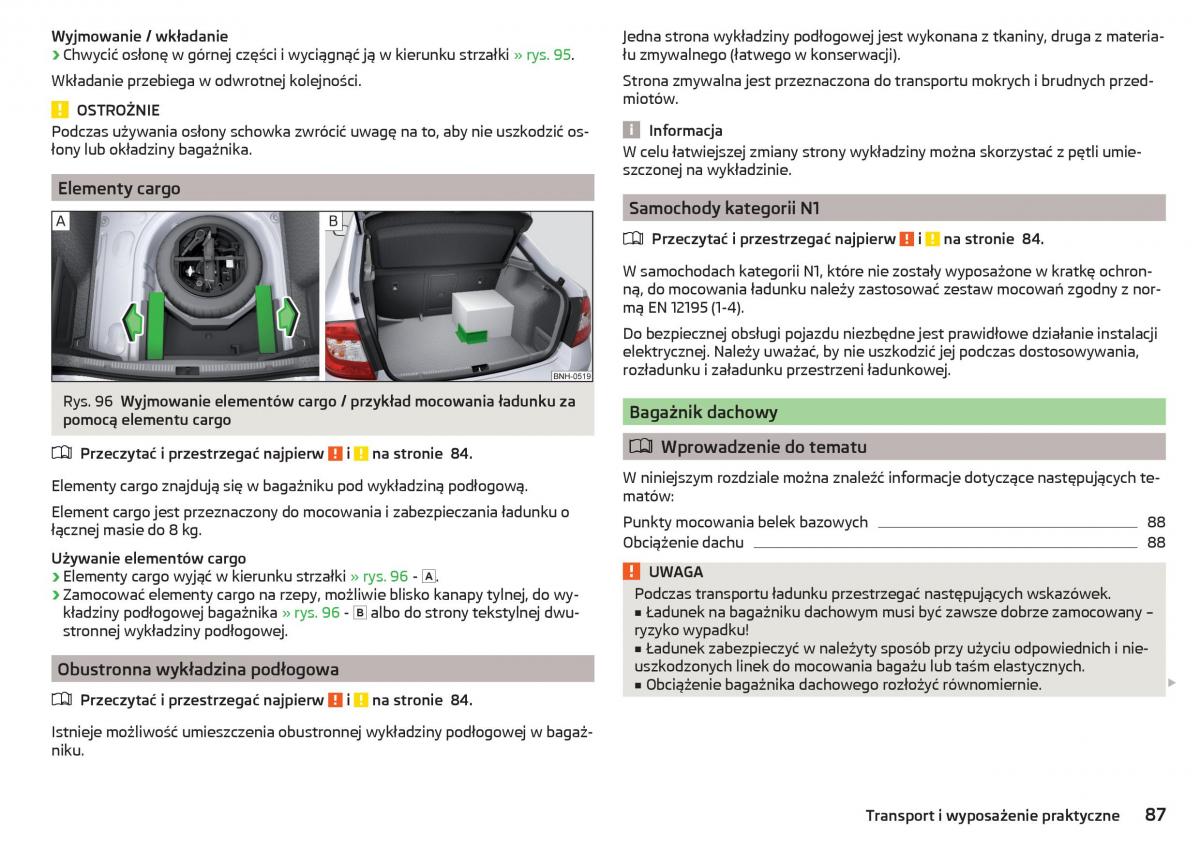 Skoda Rapid instrukcja obslugi / page 89