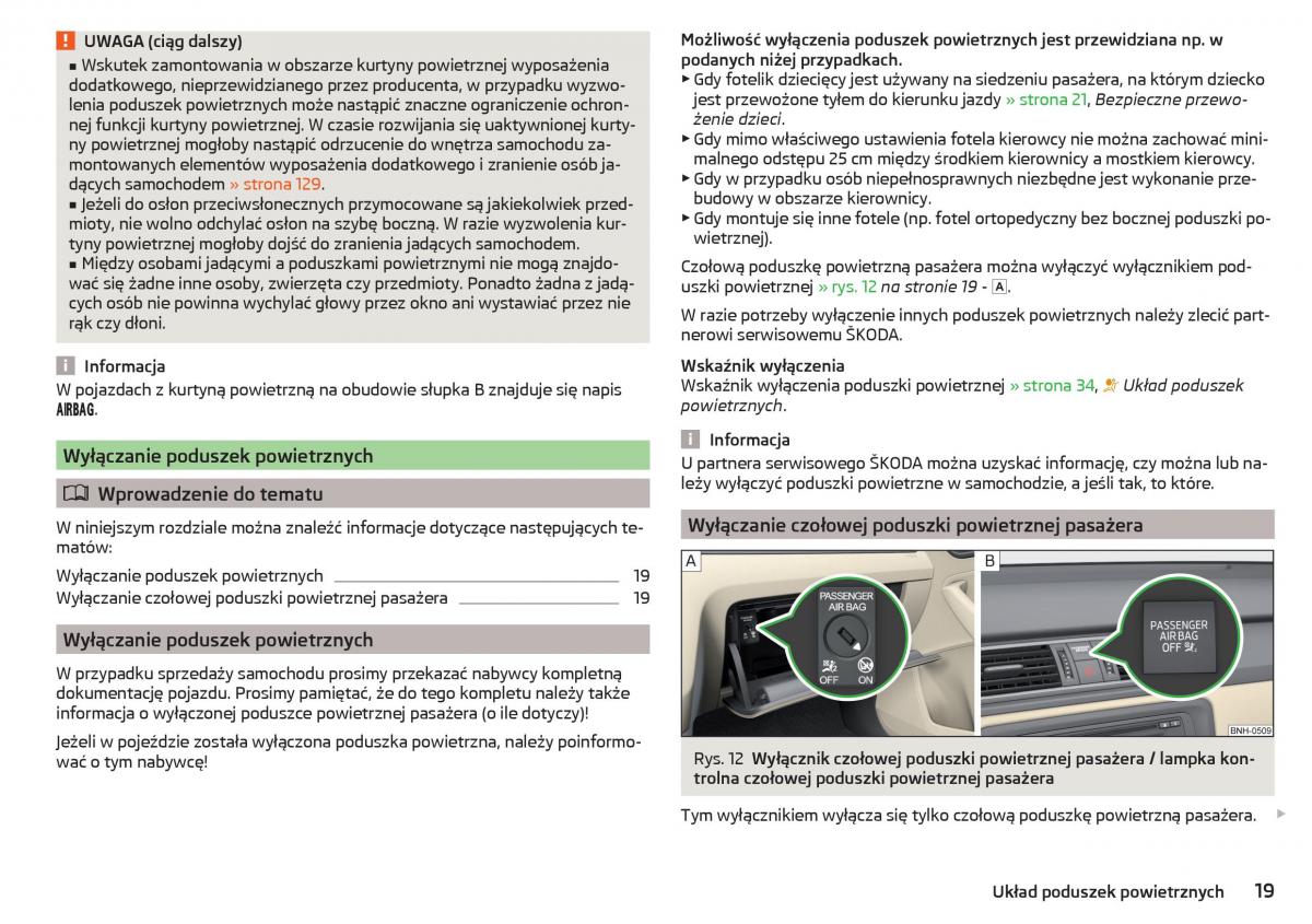 Skoda Rapid instrukcja obslugi / page 21