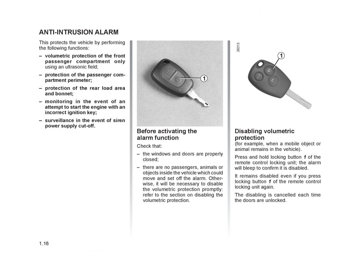 Renault Trafic II 2 owners manual / page 21