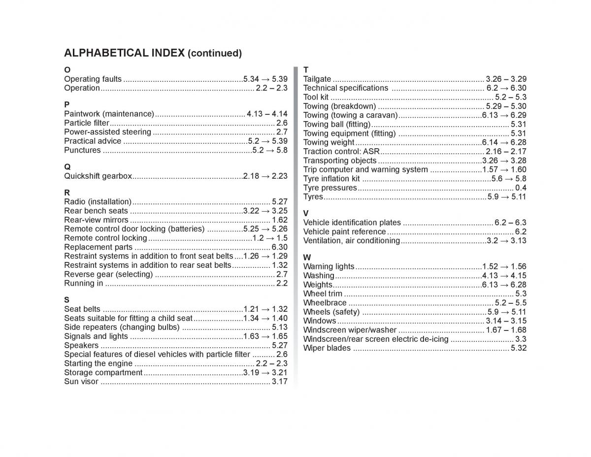 Renault Trafic II 2 owners manual / page 224