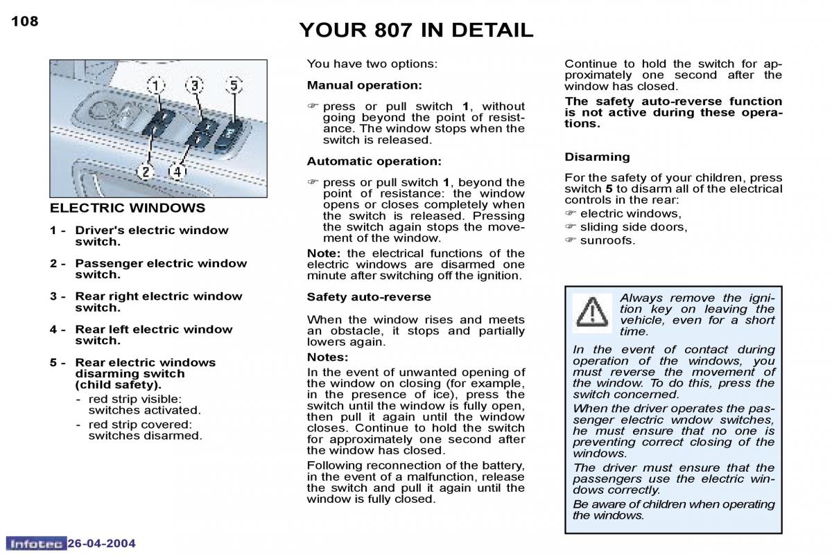 manual  Peugeot 807 owners manual / page 7