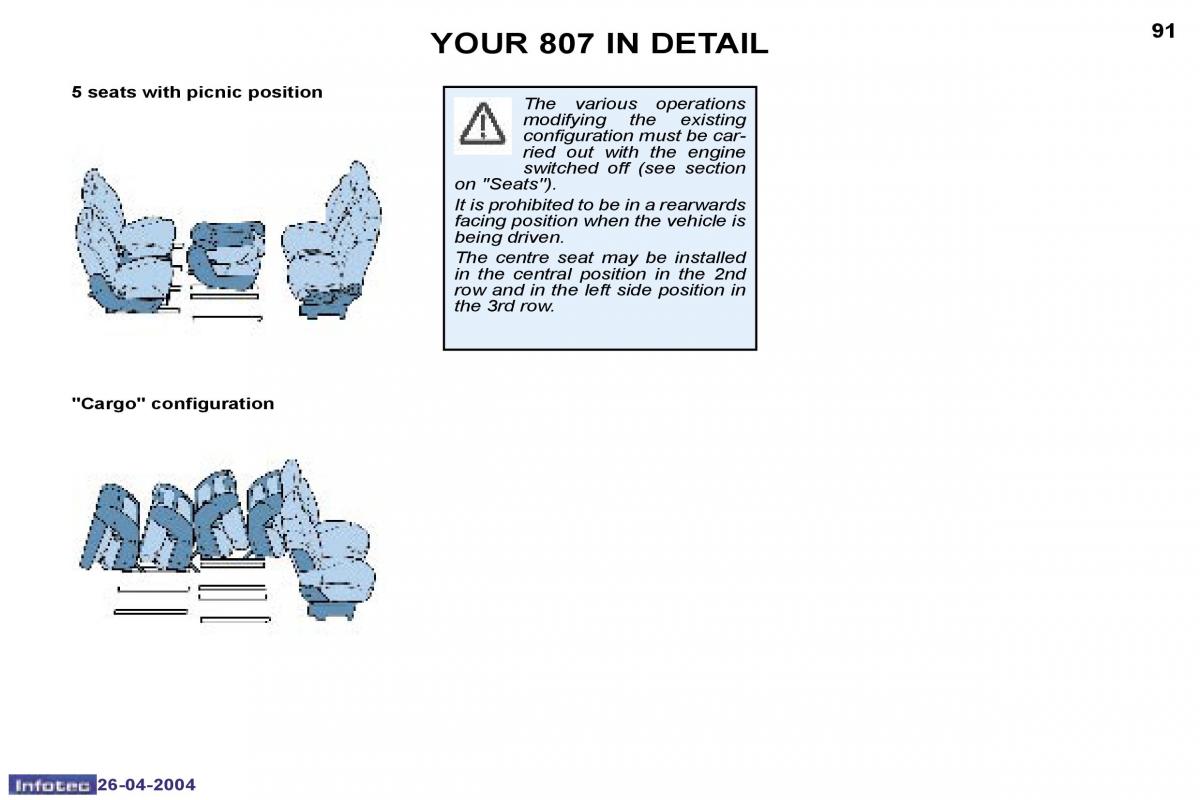 Peugeot 807 owners manual / page 74