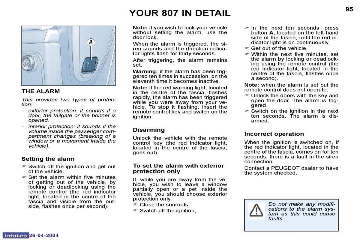 Peugeot 807 owners manual / page 80