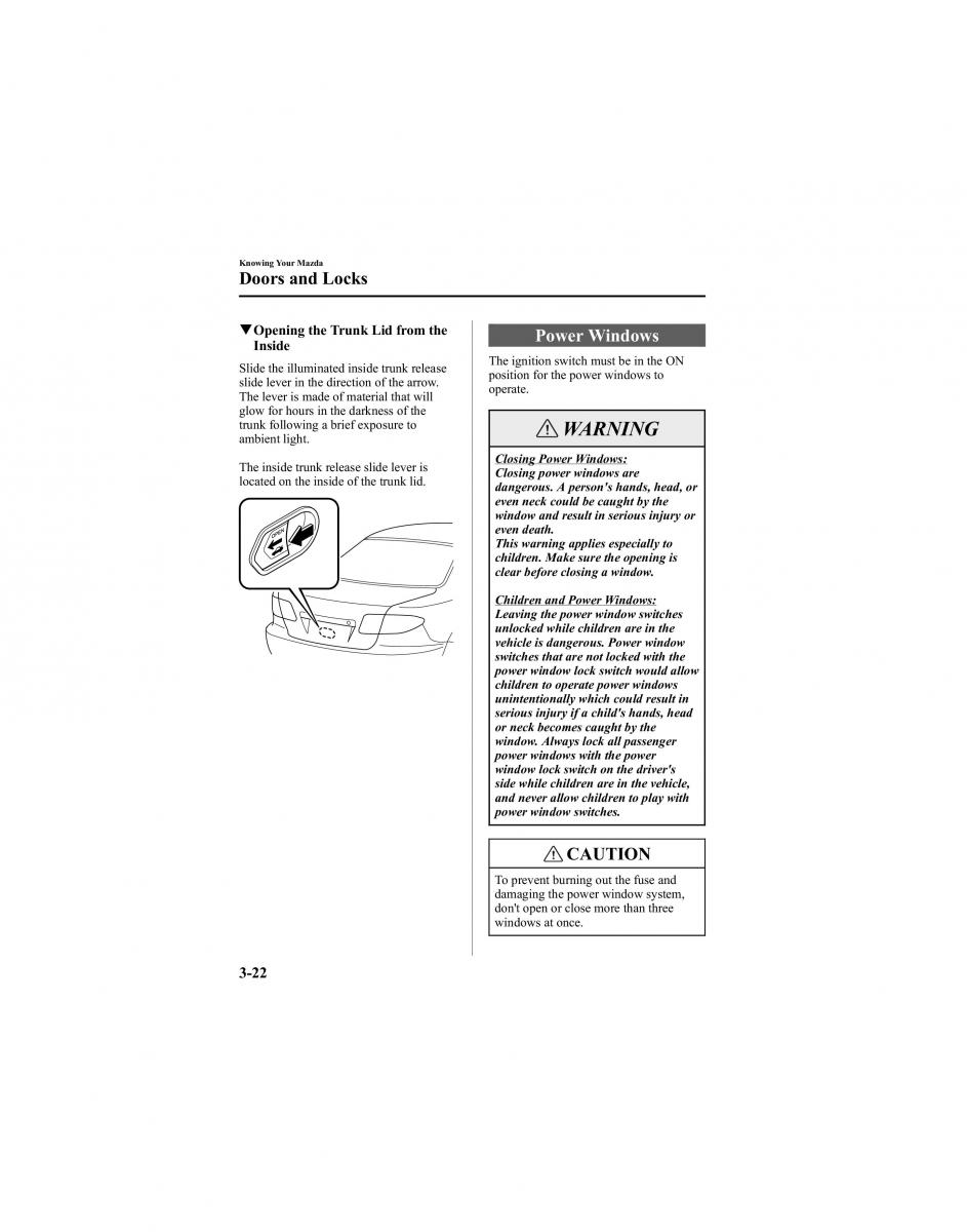 Mazda 6 I 1 Atenza owners manual / page 98
