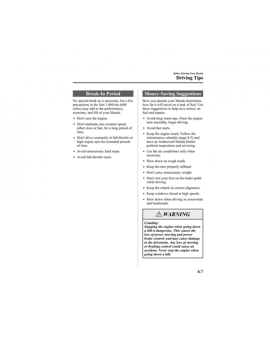 Mazda 6 I 1 Atenza owners manual / page 119