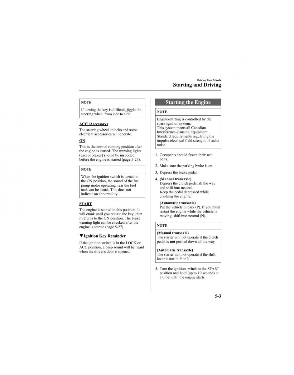 Mazda 6 I 1 Atenza owners manual / page 127