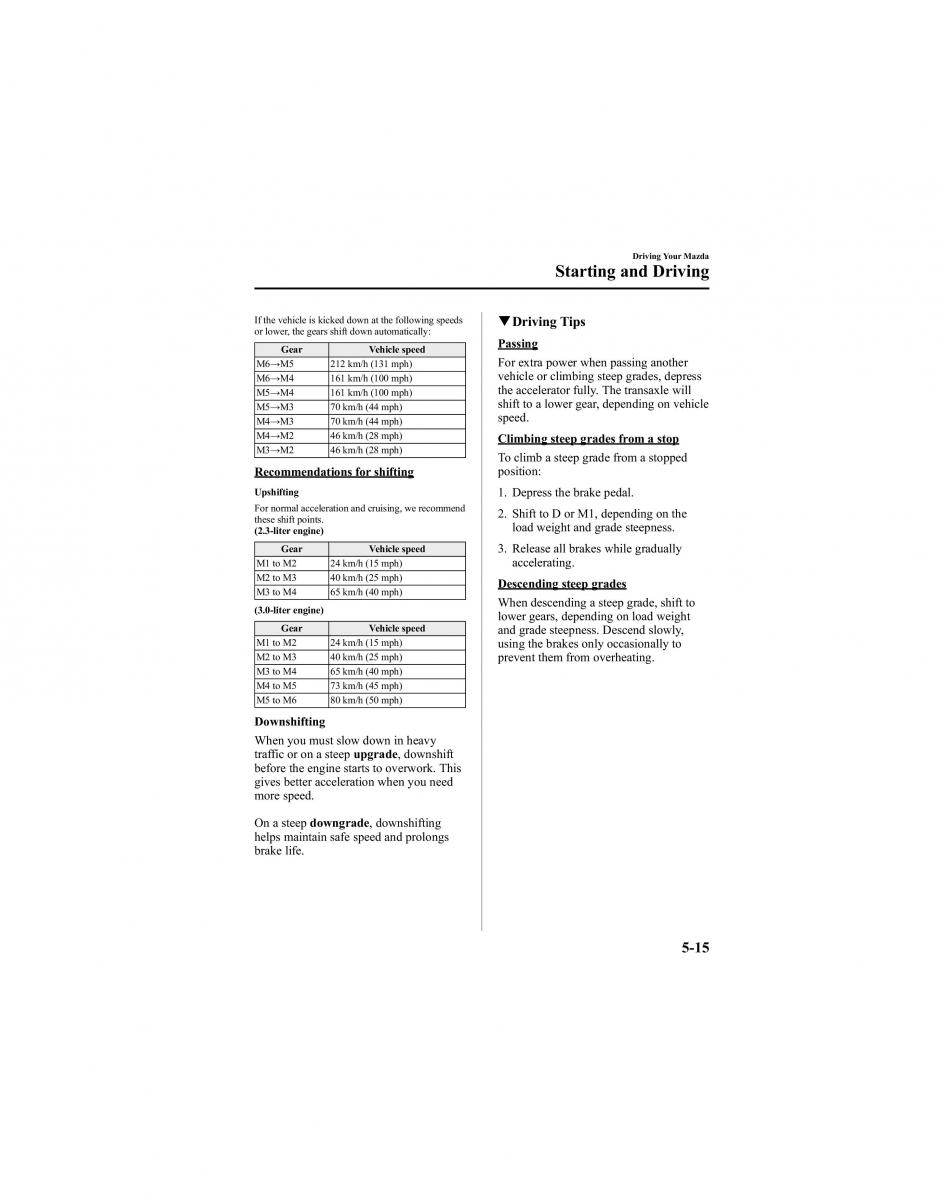 Mazda 6 I 1 Atenza owners manual / page 139