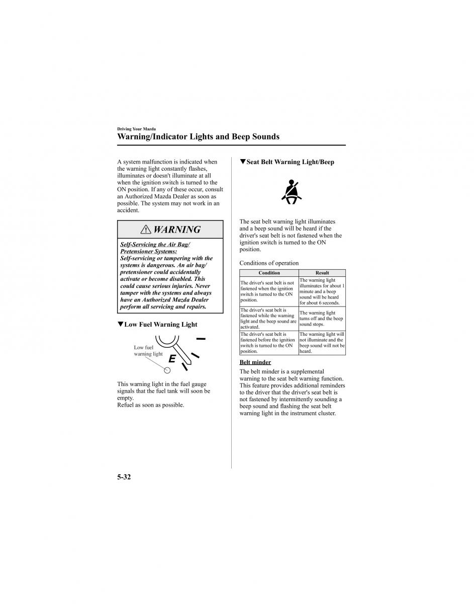 Mazda 6 I 1 Atenza owners manual / page 156