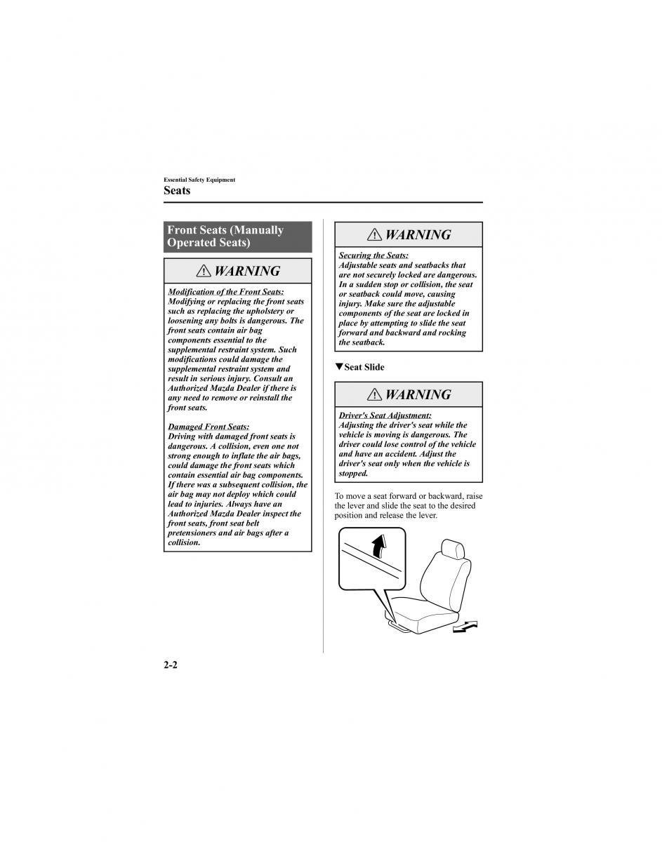 manual  Mazda 6 I 1 Atenza owners manual / page 16