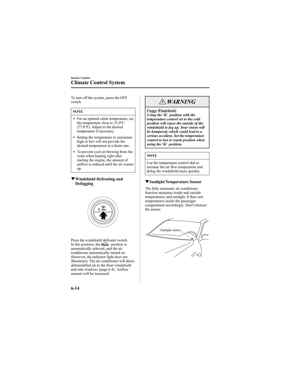 Mazda 6 I 1 Atenza owners manual / page 186