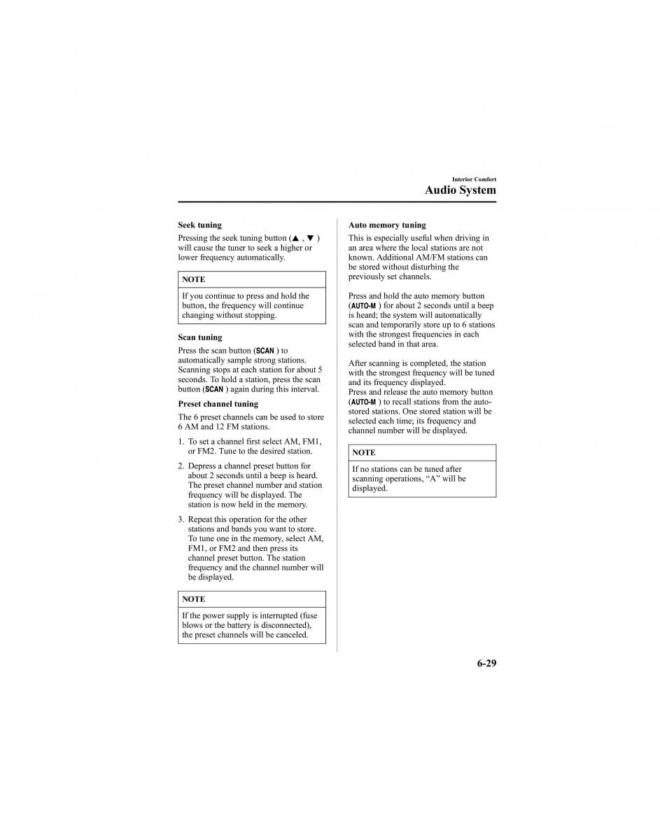Mazda 6 I 1 Atenza owners manual / page 201