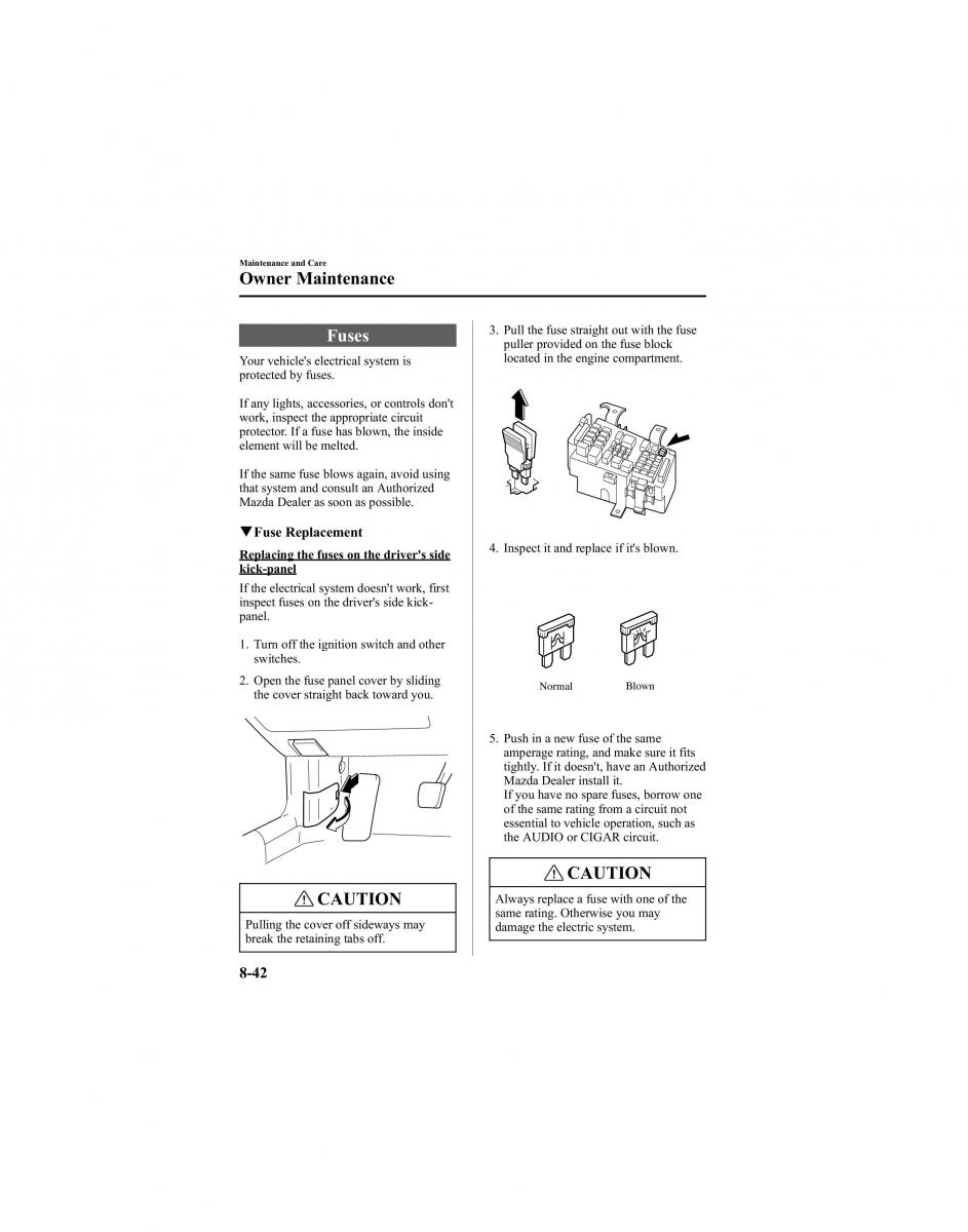 Mazda 6 I 1 Atenza owners manual / page 292