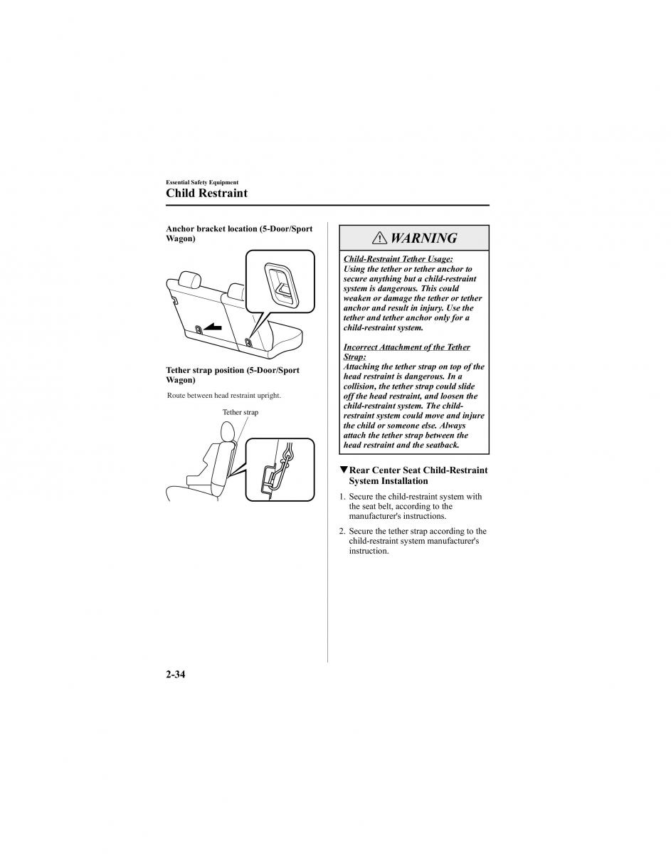Mazda 6 I 1 Atenza owners manual / page 48