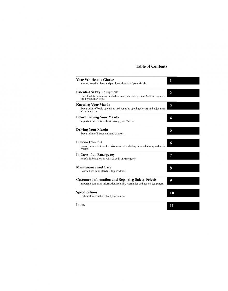 manual  Mazda 6 I 1 Atenza owners manual / page 5