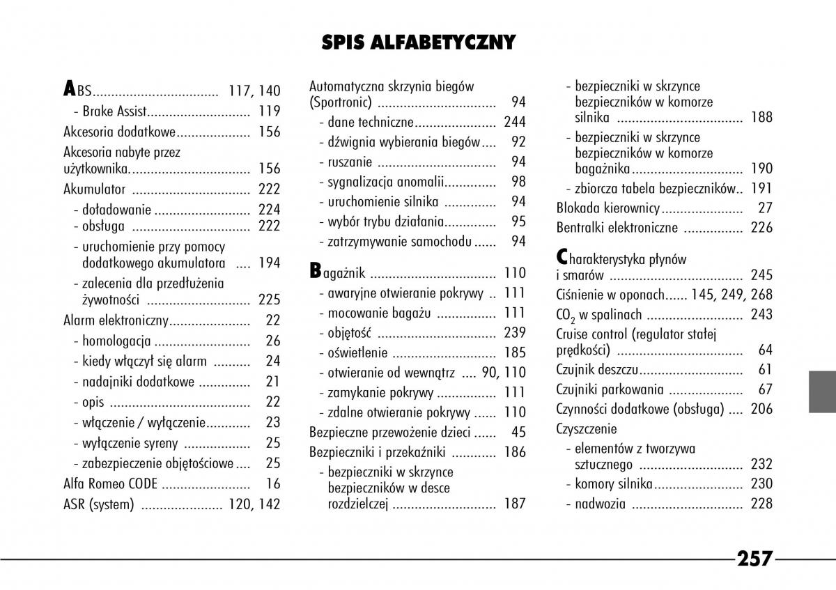 Alfa Romeo 166 / page 258