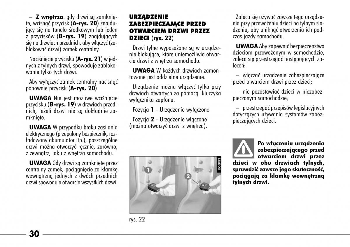 manual Alfa Romeo Alfa Romeo 166 / page 31