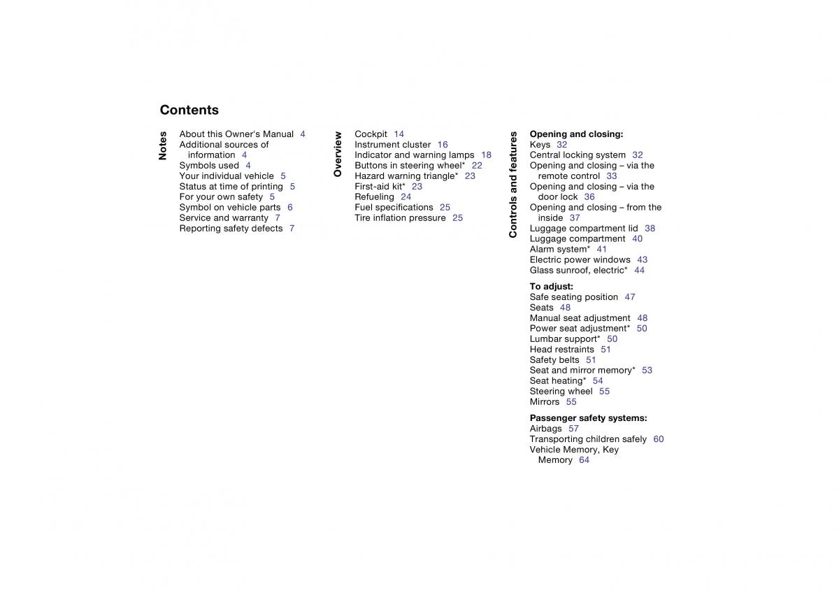 manual  BMW E46 owners manual / page 8