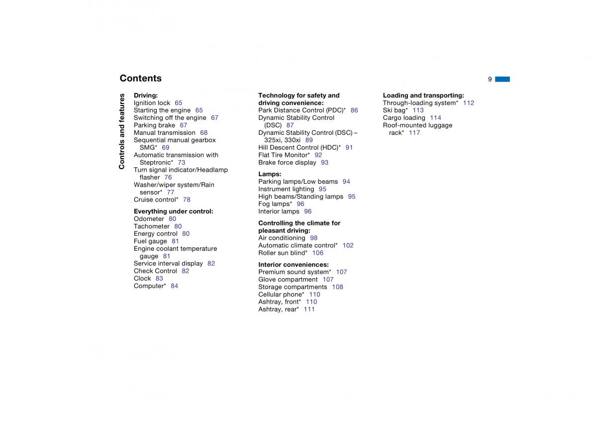 manual  BMW E46 owners manual / page 9