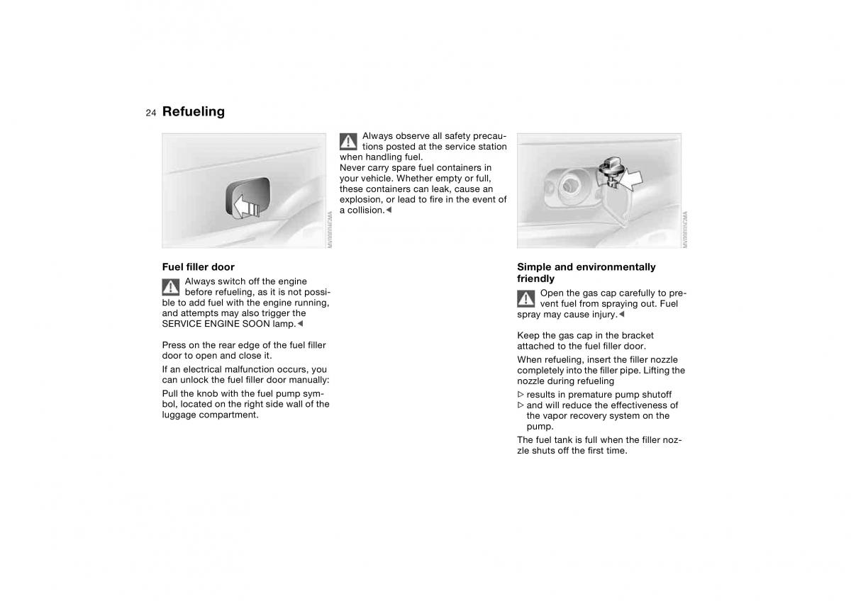 manual  BMW E46 owners manual / page 24