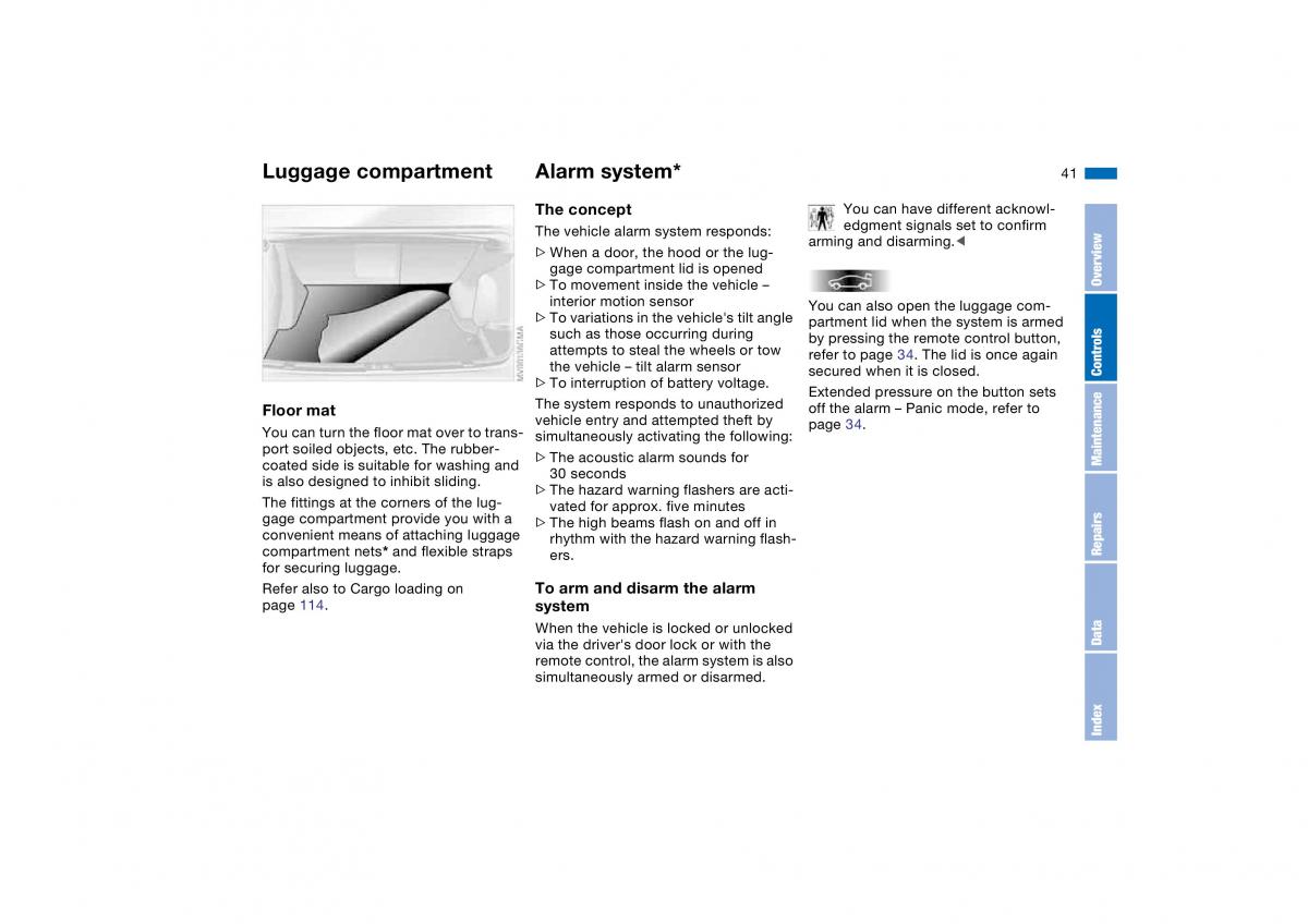 BMW E46 owners manual / page 41