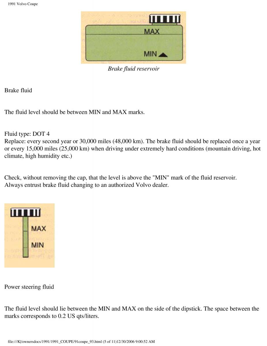 Volvo Coupe owners manual / page 161