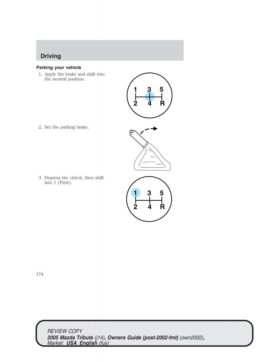 Mazda Tribute owners manual / page 174