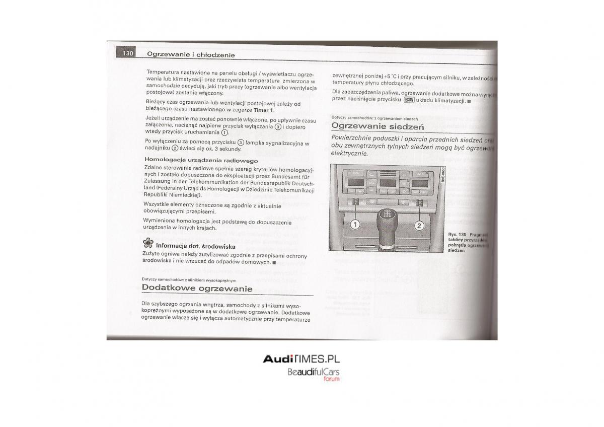 instrukcja obsługi Audi A4 B7 Audi A4 B7 instrukcja / page 129