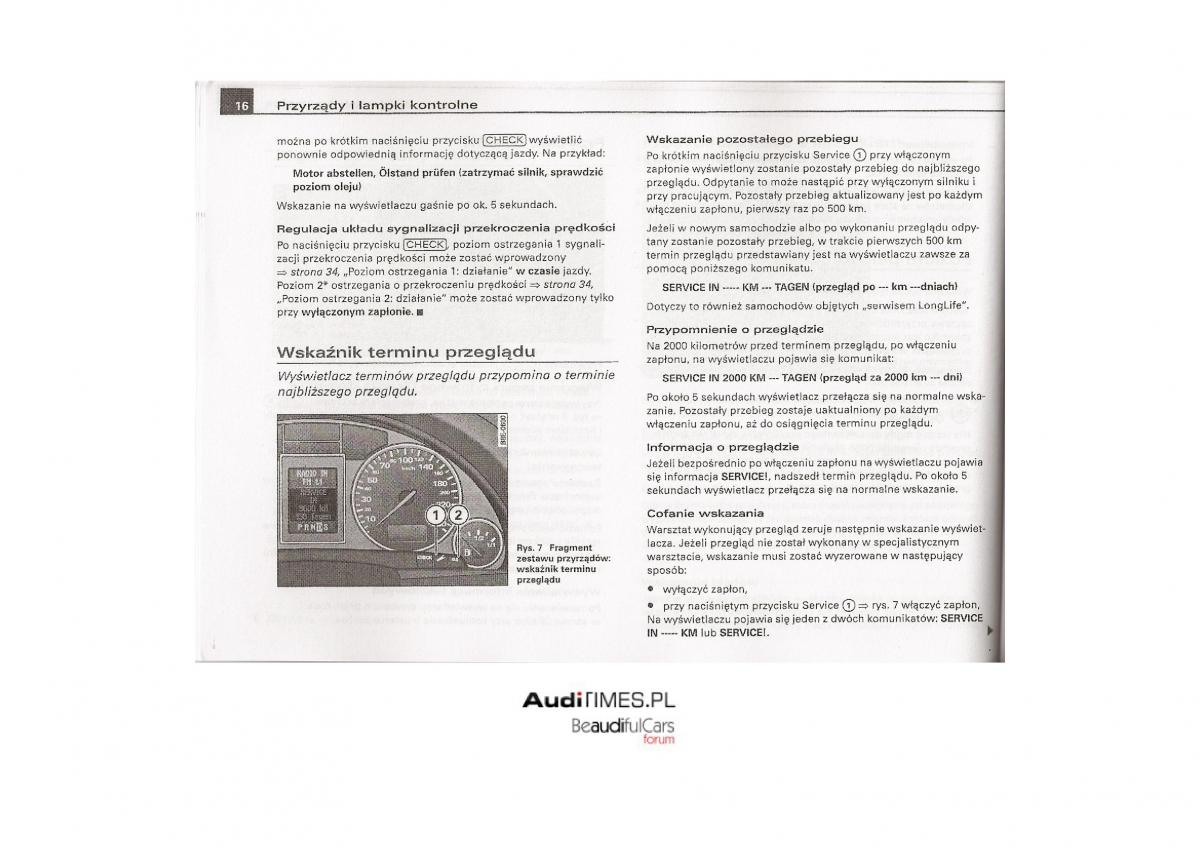 Audi A4 B7 instrukcja obslugi / page 15