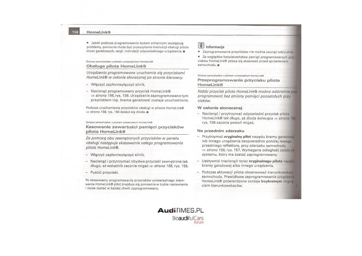 Audi A4 B7 instrukcja / page 157