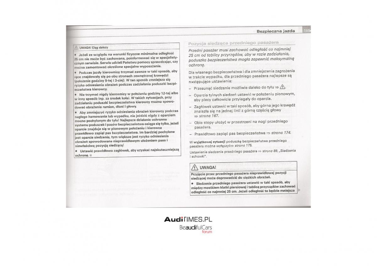 Audi A4 B7 instrukcja obslugi / page 162
