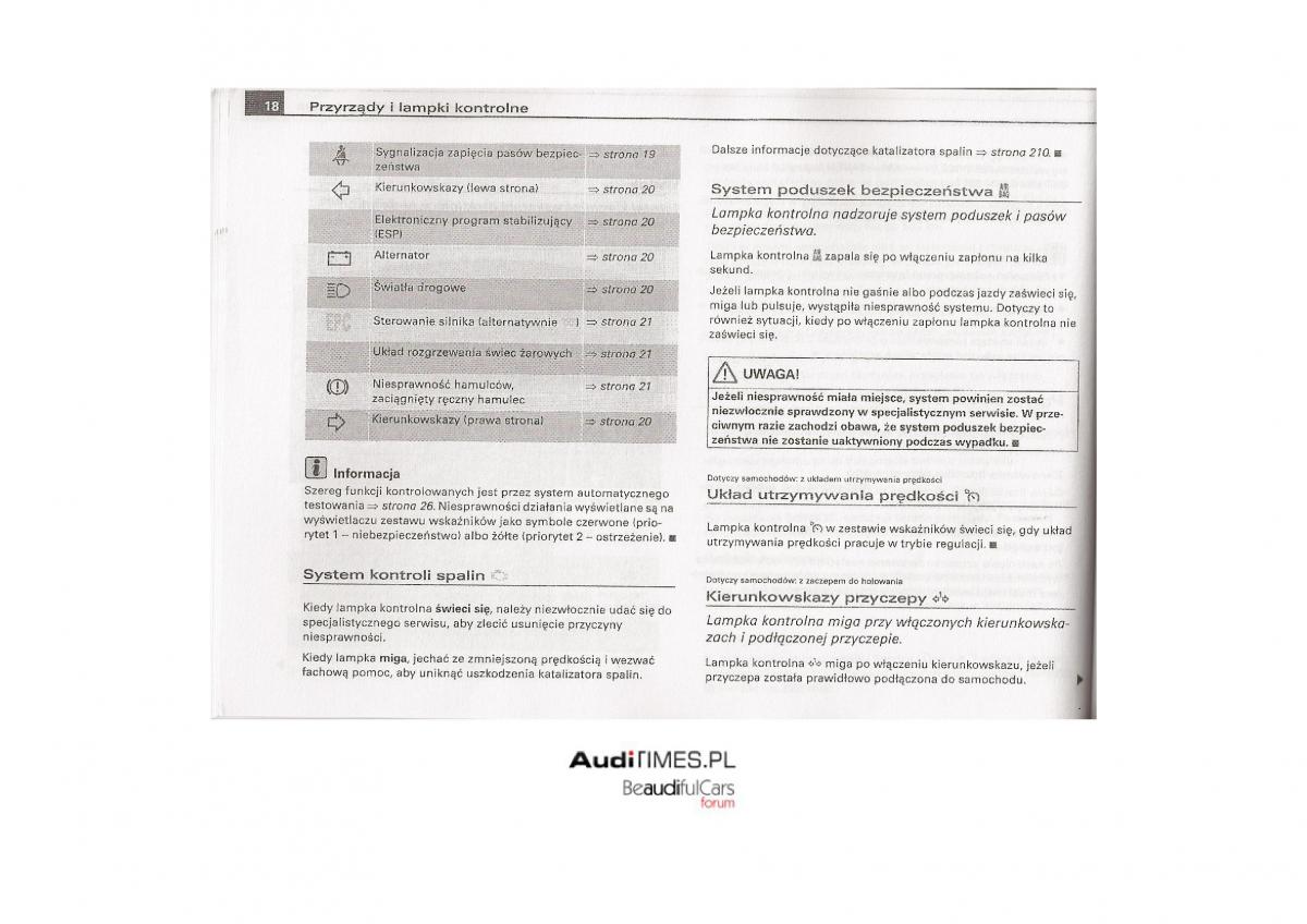 Audi A4 B7 instrukcja obslugi / page 17