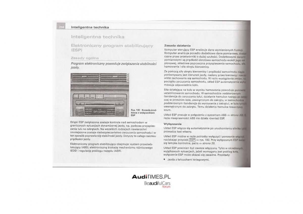 Audi A4 B7 instrukcja / page 198