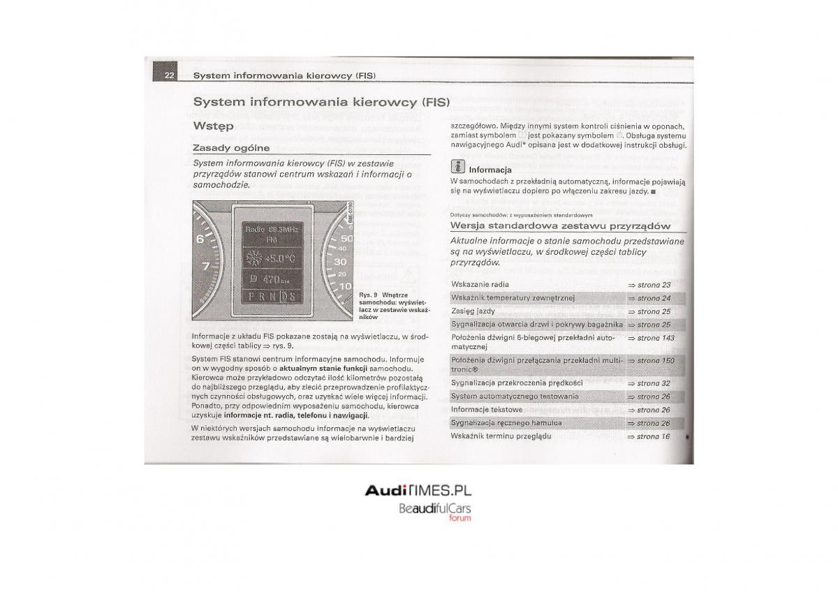 Audi A4 B7 instrukcja obslugi / page 21