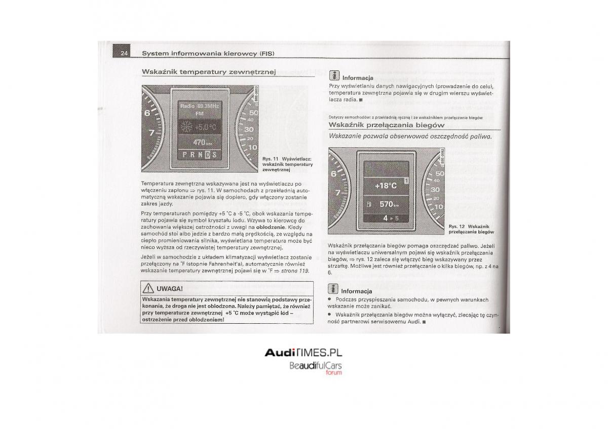 Audi A4 B7 instrukcja obslugi / page 23