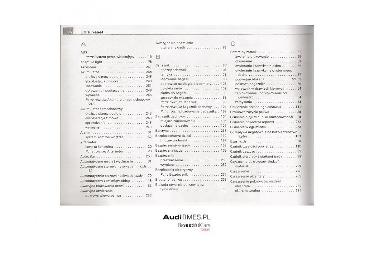 Audi A4 B7 instrukcja / page 319