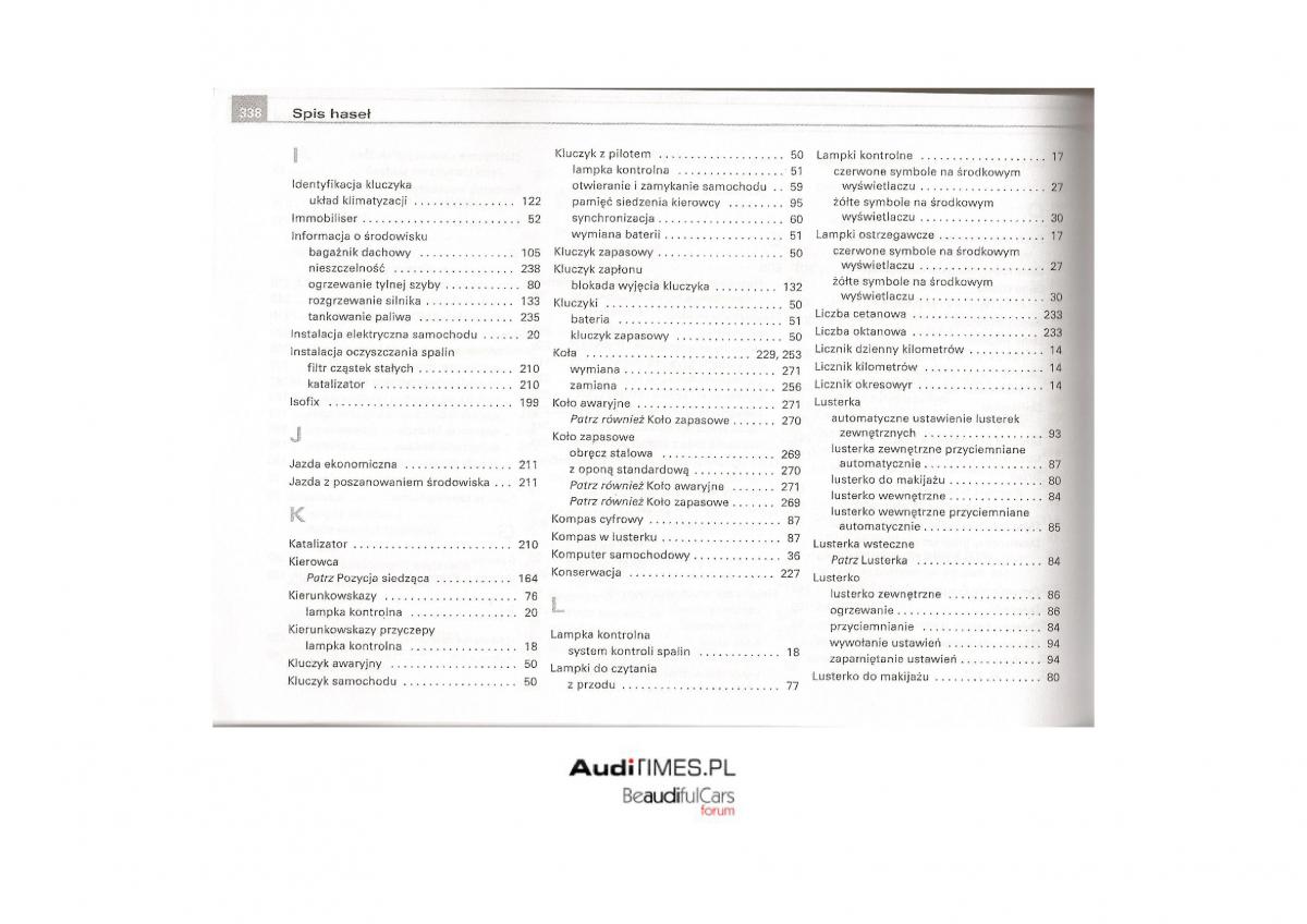 Audi A4 B7 instrukcja obslugi / page 321