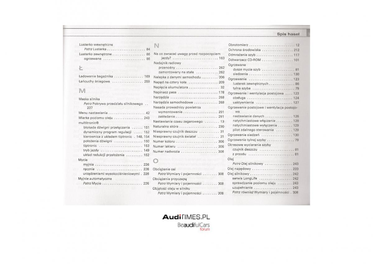 Audi A4 B7 instrukcja obslugi / page 322
