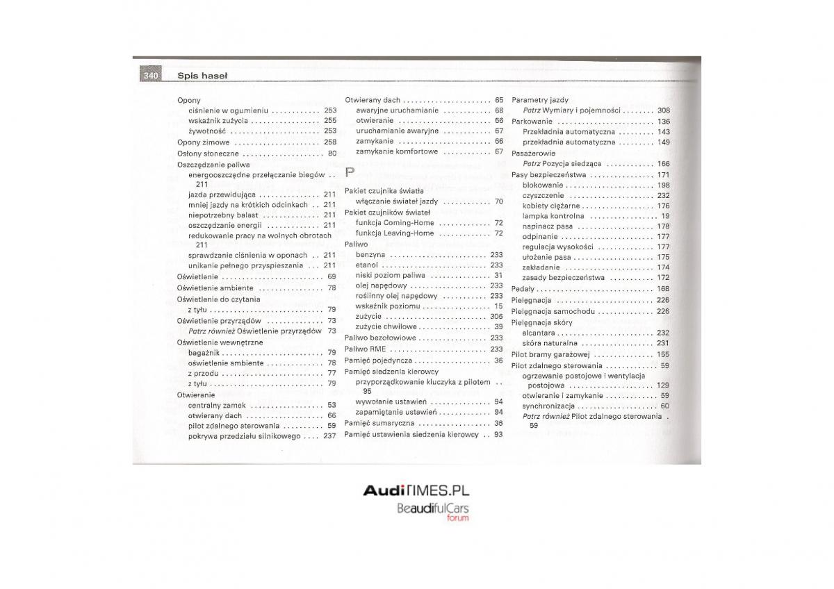Audi A4 B7 instrukcja obslugi / page 323