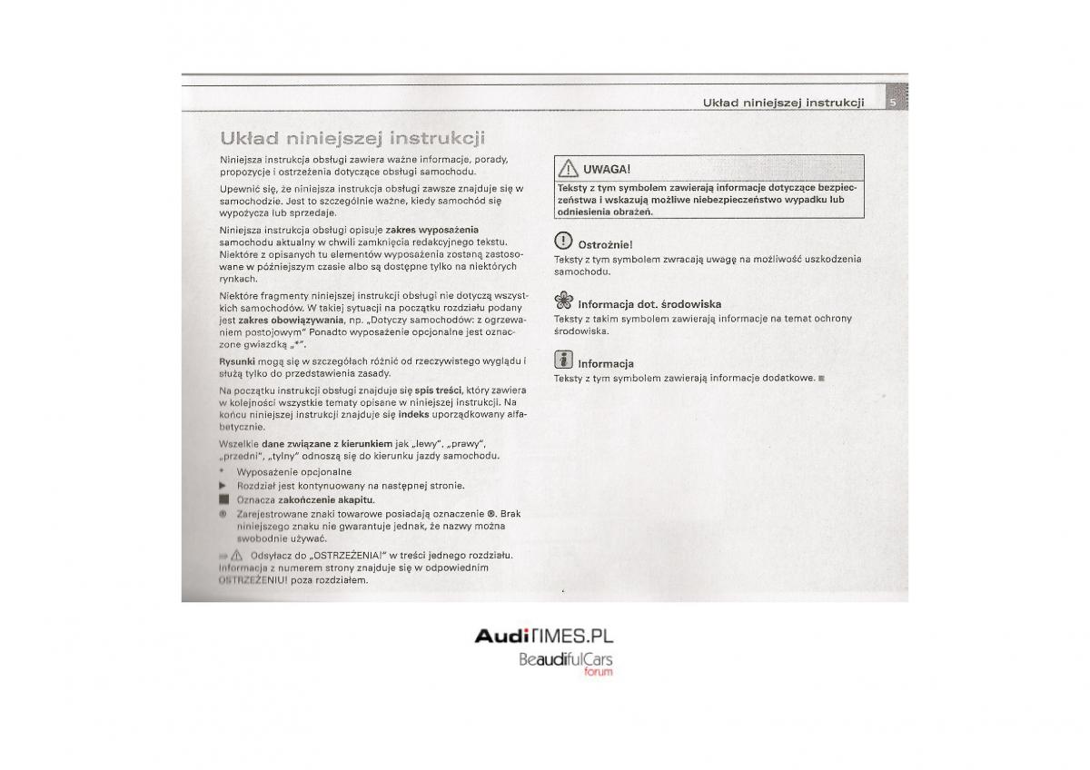 manual  Audi A4 B7 instrukcja / page 5