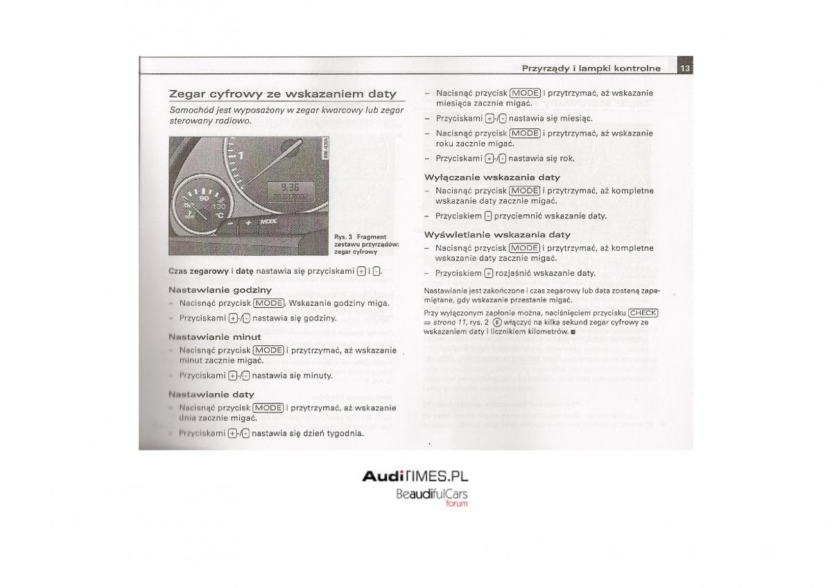 Audi A4 B7 instrukcja obslugi / page 12