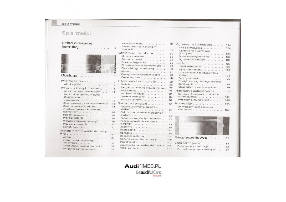 manual  Audi A4 B7 instrukcja / page 2